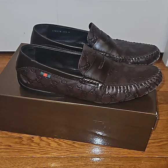 Gucci | Shoes | Mens Gucci Guccisima Brown Loafers Gucci 5  display picture 1